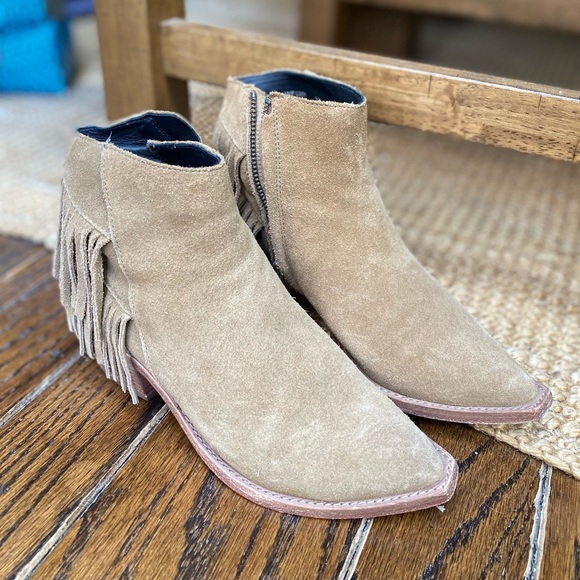 AllSaints Salerno Fringe Boots - Picture 1 of 3